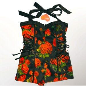 Sugar Thrillz (Dolls Kill) Floral Print Romper